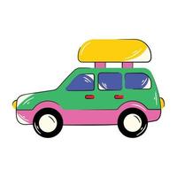 Trendy Travel Car vector