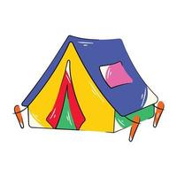 Trendy Camping Tent vector