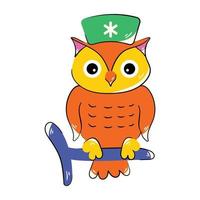 Trendy Owl Nurse vector