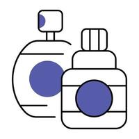 Trendy Fragrance Bottles vector