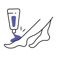 Trendy Foot Lotion vector