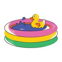 Trendy Inflatable Pool vector