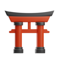 Japonais objets porte illustration 3d png