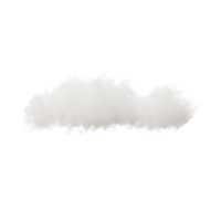 white cloud on isolated background. 3D render. png