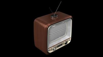 retro TV reeks met groen scherm geïsoleerd Aan zwart achtergrond video