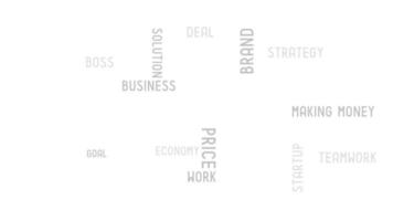 Company - Red and Grey Words on White Background, Typographic Concept video