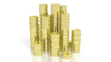 3d argent, d'or pièces de monnaie sur blanc Contexte - génial pour les sujets comme bancaire, des économies, la finance etc. video