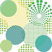 Different shaped circles green pantone seamless pattern, shiny sphere background, modern beautiful wallpaper vector