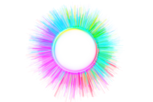 coloré cercle Cadre cercle lumière Cadre isolé sur transparent Contexte png fichier