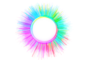 kleurrijk cirkel kader cirkel licht kader geïsoleerd Aan transparant achtergrond PNG het dossier