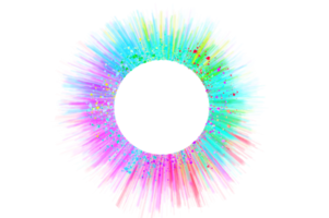 coloré cercle Cadre cercle lumière Cadre isolé sur transparent Contexte png fichier