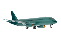 avión aislado sobre fondo transparente. Representación 3d - ilustración png
