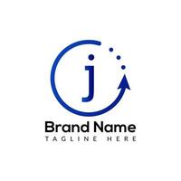 Abstract J letter modern initial lettermarks logo design vector