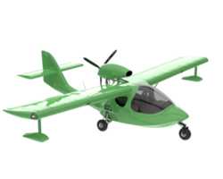 Flugzeug isoliert auf transparentem Hintergrund. 3D-Rendering - Abbildung png