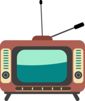 clásico Clásico televisión caja ilustración con antena png