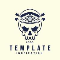 skull head logo template vector inspiration