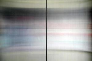 Close up Stainless Steel Elevator Door Background. photo