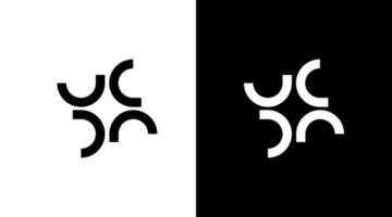 C logo vector monograma letra inicial negro y blanco icono ilustración estilo diseños plantillas