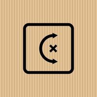 Do not roll simple flat icon vector illustration with cardboard texture background