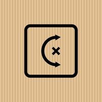 Do not roll simple flat icon vector illustration with cardboard texture background