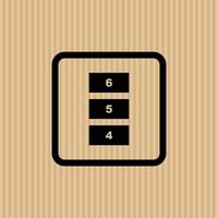 Max stack simple flat icon vector illustration with cardboard texture background