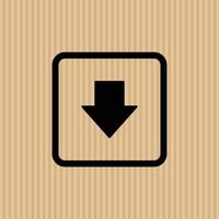 Front here simple flat icon vector illustration with cardboard texture background
