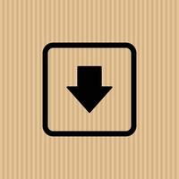 Front here simple flat icon vector illustration with cardboard texture background