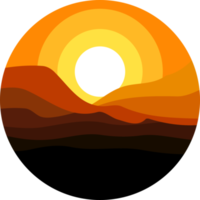 Sunset png graphic clipart design