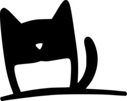 vector illustration of cat shape