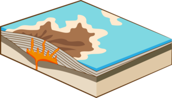 vulkaan PNG grafisch clip art ontwerp