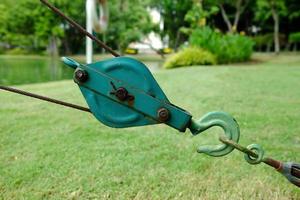 Close up Old Sling Hook. photo