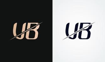 vb letra logo diseño vector modelo. oro y negro letra vb logo diseño