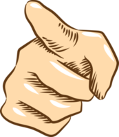 Finger pointing png graphic clipart design