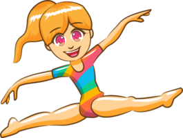 Gymnastic png graphic clipart design