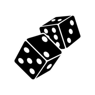Dice icon vector. Casino illustration sign. Excitement symbol. Passion logo.