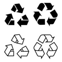 Recycling icon vector. Ecology illustration sign. Trash symbol or logo. vector