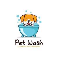 Pet Wash Logo Vector Design Template