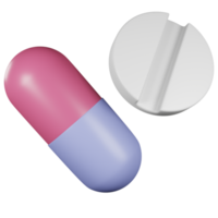 3D Medicine Pill and Tablet Icon png