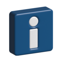 3d icono de informacion png