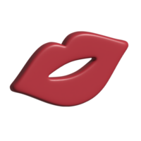 3d icono de labios png