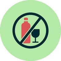 No Alcohol Vector Icon