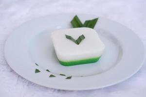 delicious pandan rice cake as a background photo