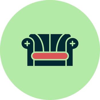 icono de vector de sofá
