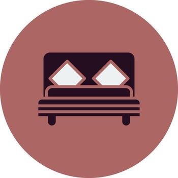 icono de vector de cama