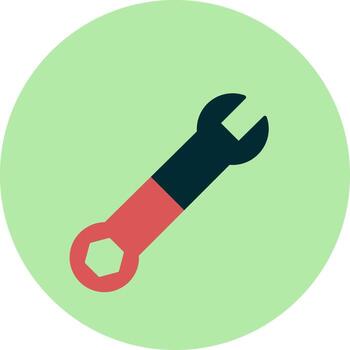 icono de llave inglesa vector