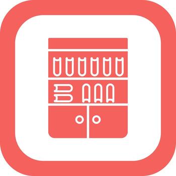 icono de vector de estantería