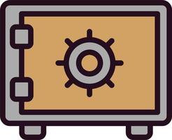 icono de vector de caja fuerte