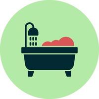 Bathtub Cleaning Vector Icon