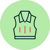 Sleeveless Jacket Vector Icon