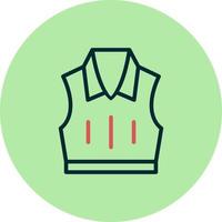 Sleeveless Jacket Vector Icon